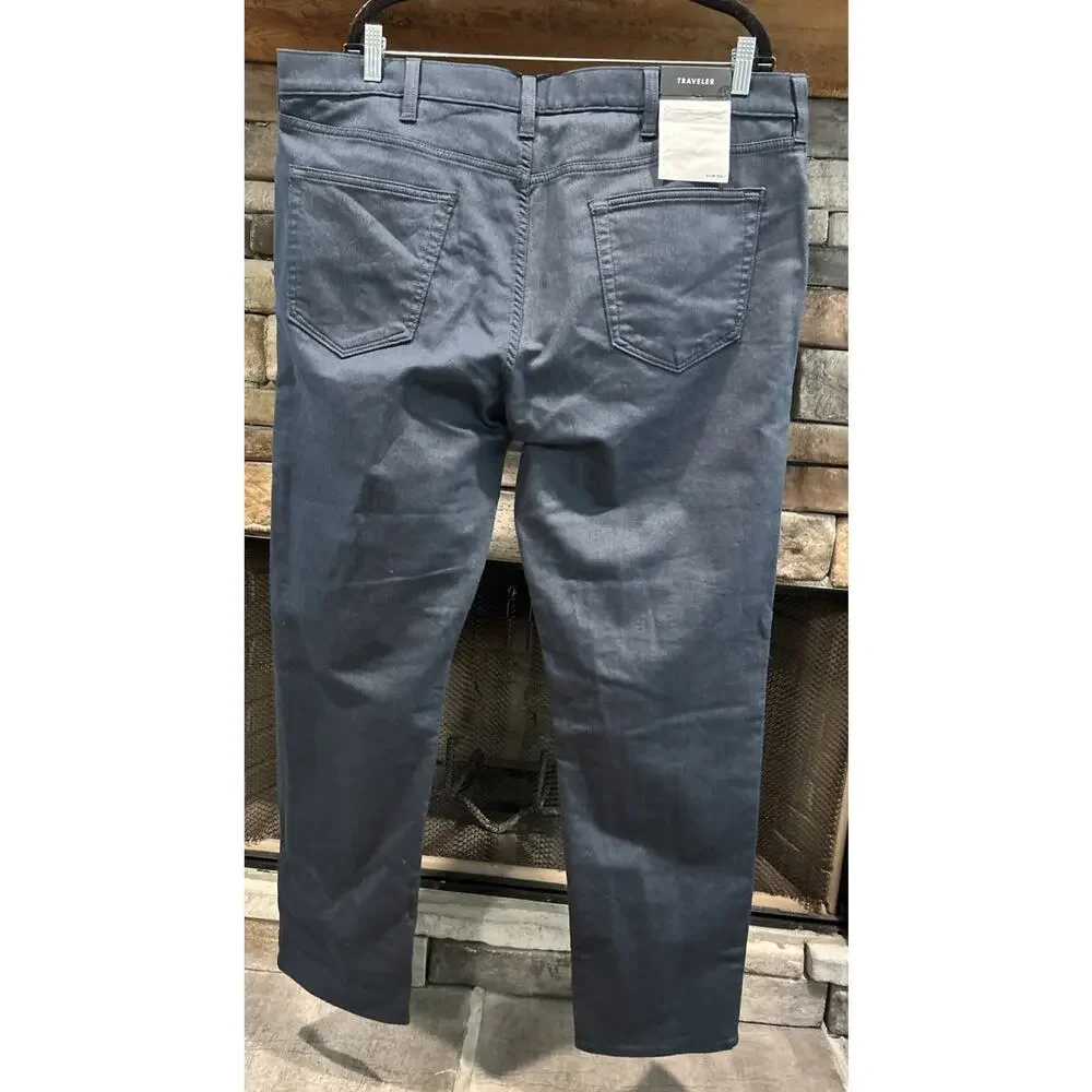 Men’s BANANA REPUBLIC Dark Denim Slim Fit Traveler Jeans Sz 40x32 NWT *B9